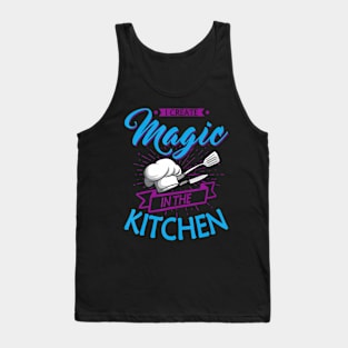 Chef Magic Kitchen Chief Cook Hat Culinary Sous Chef Cuisine Tank Top